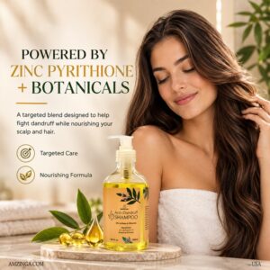 Bonita Crown Anti-Dandruff Shampoo – Soothes Dry, Sensitive Scalp & Relieves Itching – Enriched with Zinc Pyrithione & Natural Botanicals for Flake-Free, Healthy Hair – 500ml