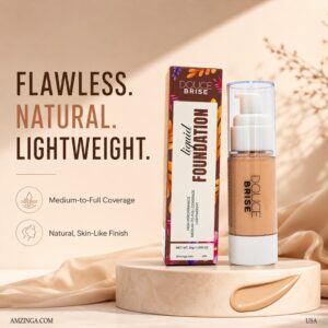 Douce Brise Liquid Foundation – High-Performance, Lightweight & Buildable Medium-Full Coverage – Flawless, Natural Finish – 30g / 1.05oz