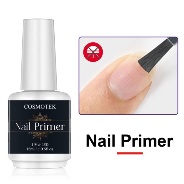 Cosmotek Nail Prep Bond Primer – UV/LED Gel Foundation for Acrylic Powder & Builder Nail Gel (15ml)