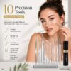 Pimple Popper Tool Kit, Cosmotek 10 PCS Professional Stainless Steel Blackhead Remover Comedone Extractor Tools for Removing Zit on Face - Acne Removal Kit with Metal Case (Silver)