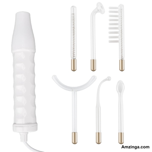 High Frequency Facial Wand, Portable Handheld High Frequency Facial Machine with 6 Different Tubes, Skin Therapy Wand Skin Care Kit for Skin and Scalp Tools Home Use, Energy Adjustable