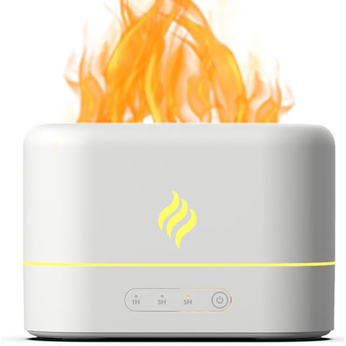 Essential Oil Diffusers with Timer, Quiet Aroma Diffuser, Air Diffuser for Bedroom, Home, Office, Auto Shut-Off, Night Light (White)