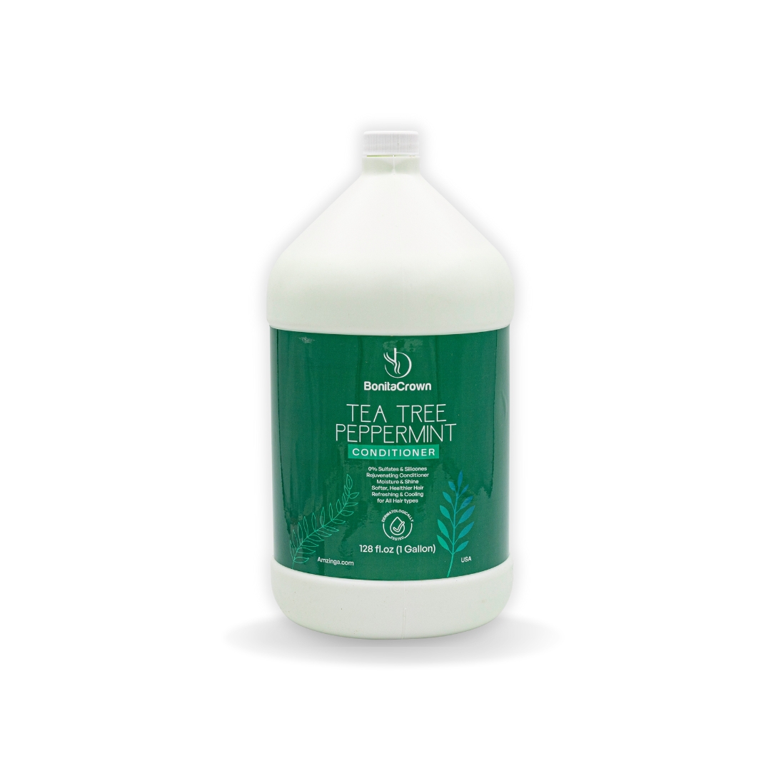 Bonita Crown Tea Tree Peppermint Conditioner – 1 Gallon (128 fl oz) | No Sulfates & Silicones, Hydrating & Refreshing Conditioner | Soothes Scalp, Cooling Formula for All Hair Types | USA Made