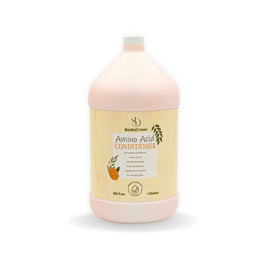 Bonita Crown Amino Acid Conditioner – 1 Gallon (128 fl oz) | Sulfate & Silicone-Free | Jojoba & Coconut Oil | Smooths, Hydrates & Strengthens | Amino Acids for Soft, Healthy Hair | For All Hair Types