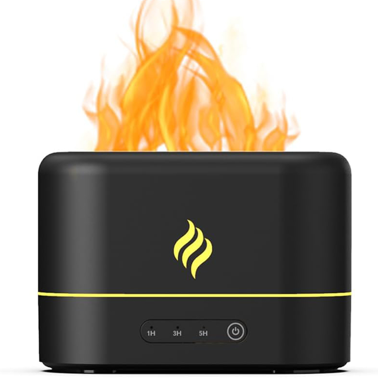 Essential Oil Diffusers with Timer, Quiet Aroma Diffuser, Air Diffuser for Bedroom, Home, Office, Auto Shut-Off, Night Light (Black)