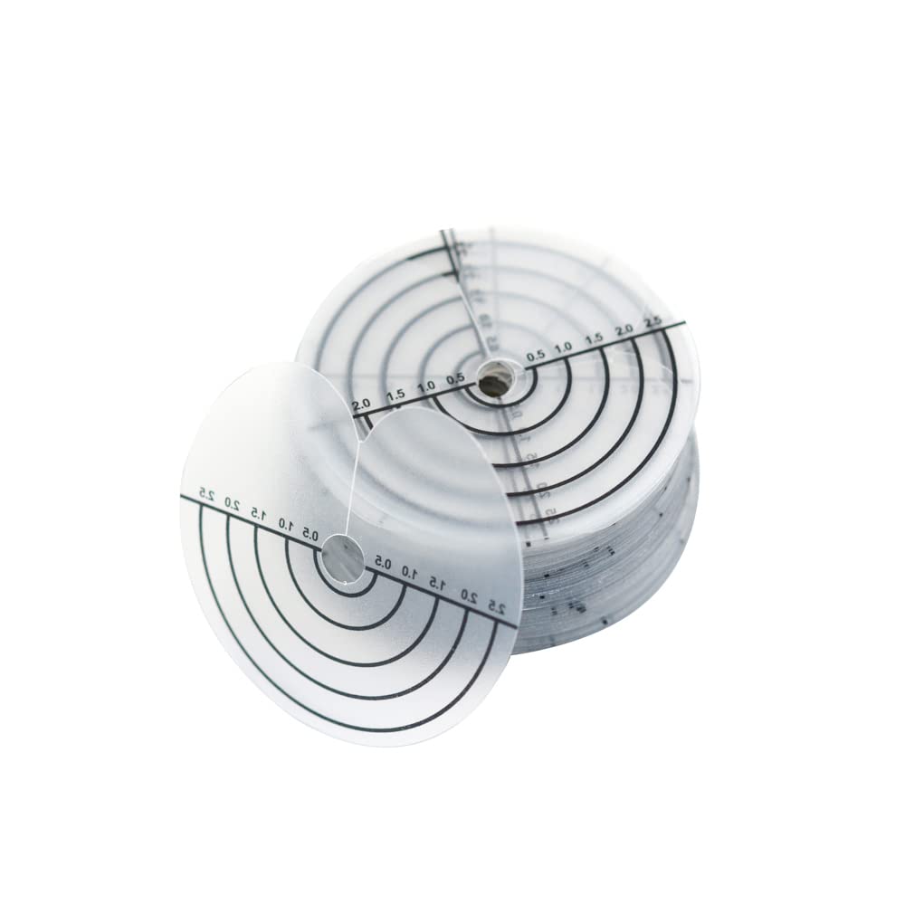 50 Pieces Heat Shield Guards with Graduations Round Single-hole Shield Fusion Glue Protector Templates for Hair Extensions