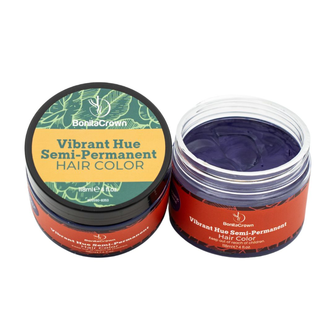 Romantic Purple Semi-Permanent Hair Color – BonitaCrown 4oz | Professional Use Hair Dye with Nourishing Oils | Vibrant, Long-Lasting Color | Made in USA