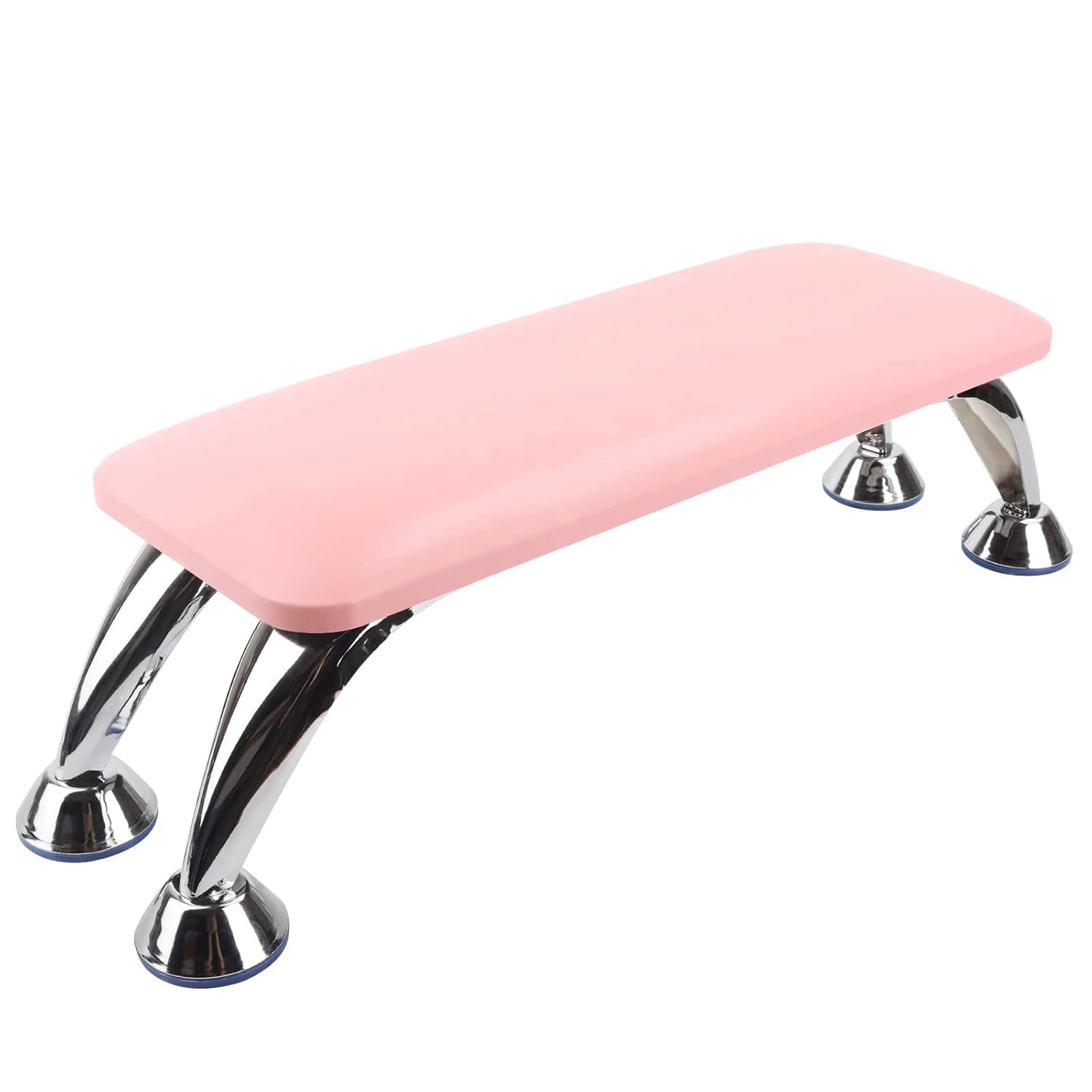 Pink - Big Nail Arm Rest Cushion – Pink Microfiber Leather Hand Pillow for Nail Techs, Manicures & Pedicures – Detachable Nail Art Hand Rest Stand for Acrylic, Gel & Toenail Work