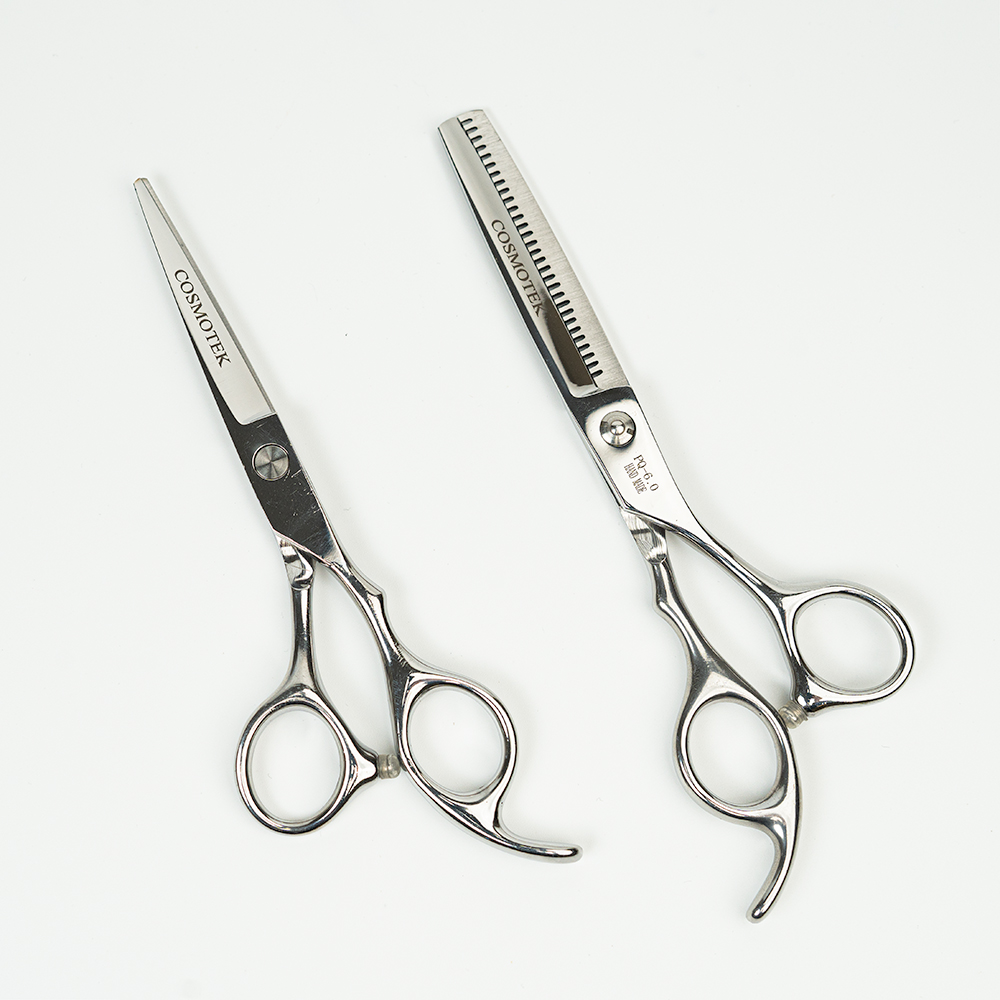 Professional Hair Cutting Scissors Set – Thinning/Texturizing Shears Set – 6.5” Overall Length, Razor Edge Barber Scissors Japanese 420 – 440C stainless steel For Men & Women – Premium Shears For Salon & Home Use - Silver