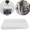 100 Pieces Disposable Barber Haircut Cape Transparent Waterproof Hair Styling Salon Cape Hairdressing Apron Hairdresser Smock Household Salon Cloak