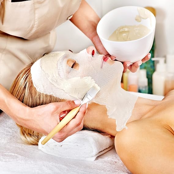 Cosmotek Precut Gauze Facial Mask, 100% Cotton Gauze, for High Frequency Facial Treatments and Masks, 100-Count