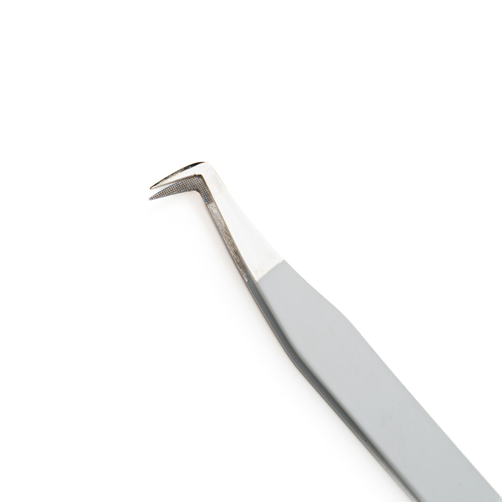 Volume Tweezers For Eyelash Extensions, Fiber Tip Grip Lash Tweezers L-Shape Boot Mega Volume Mink Lashes Tweezers – Fairy Star Edition
