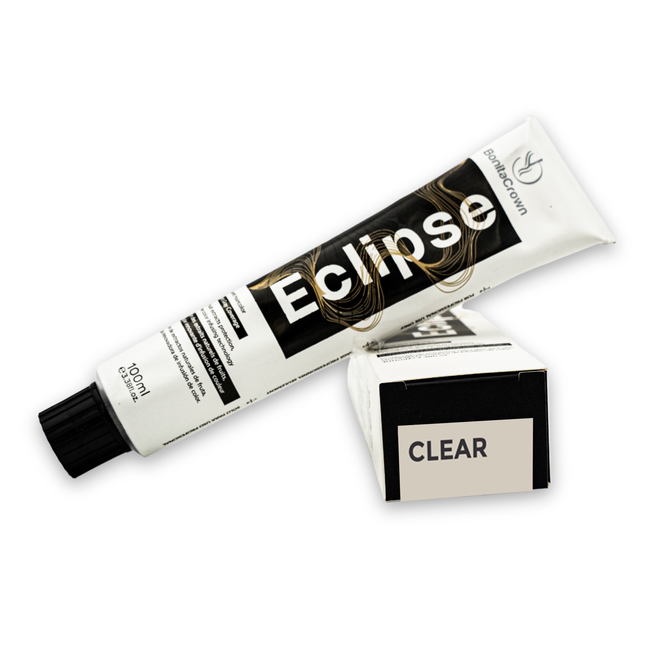 CLEAR – Bonita Crown Eclipse Permanent Hair Color – Salon-Quality, Full Gray Coverage, Enriched with Natural Fruit Extracts for Long-Lasting Shine – 100ml