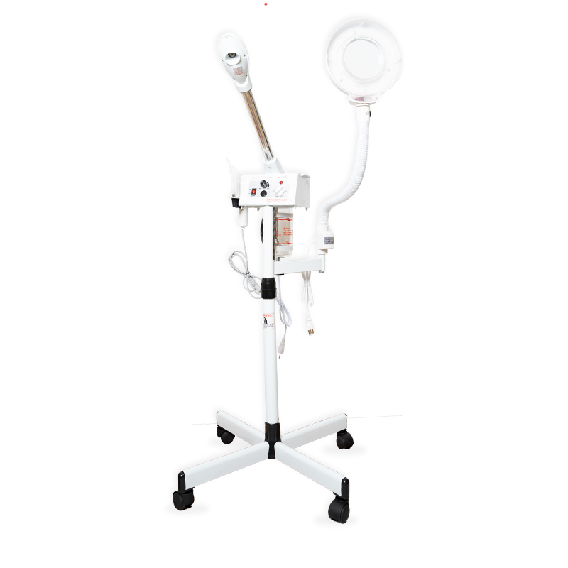 Professional Aromatherapy Facial Steamer 3 in 1 for Face with Hot & Cold Nozzle 5X LED Magnifying Lamp Facial Steamer for Esthetician Beauty Face Equipment Use at Home or Salon