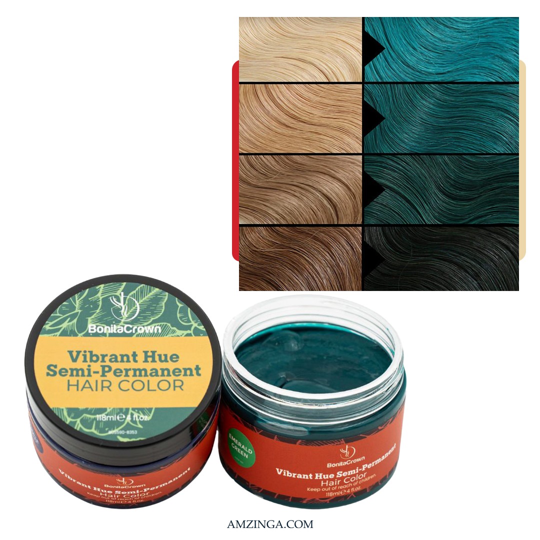 Emeral Green -Permanent Hair Color – BonitaCrown 4oz | Professional Use Hair Dye with Nourishing Oils | Vibrant, Long-Lasting Color | Made in USA