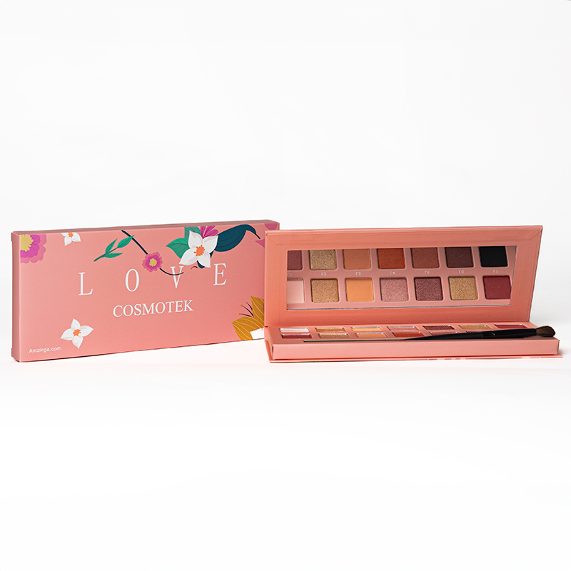 Professional 14 Colors Nude Eyeshadow Palette Long Lasting Multi Reflective Shimmer Matte Glitter Pressed Pearls Eye Shadow Makeup Pallet Kit included Brush - LOVE