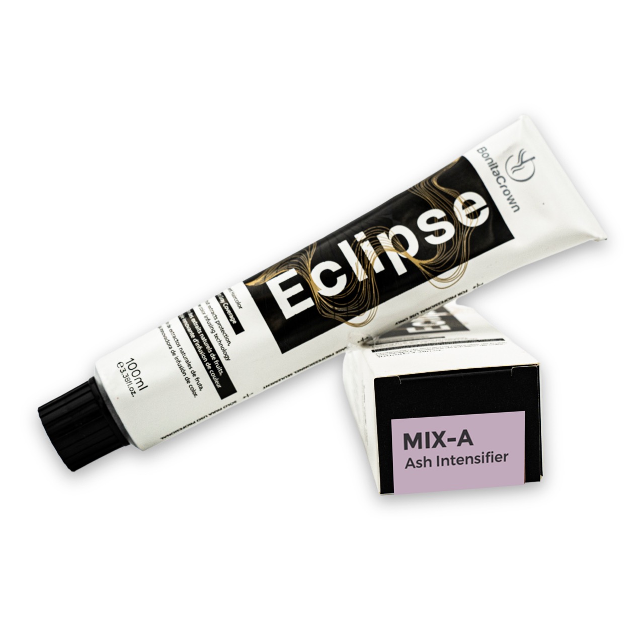 MIX-A – Ash Intensifier Bonita Crown Eclipse Permanent Hair Color – Salon-Quality, Full Gray Coverage, Enriched with Natural Fruit Extracts for Long-Lasting Shine – 100ml