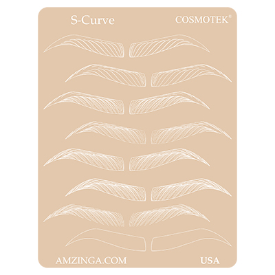 PMU Practice Fake Skin Eyebrows Tattoo Training – S-Curve