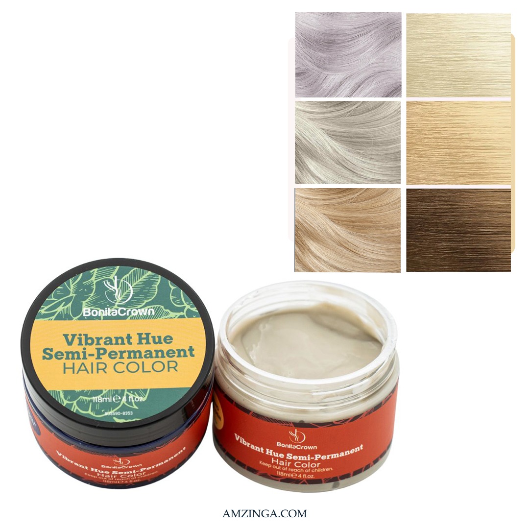 Sand Golden Semi-Permanent Hair Color – BonitaCrown 4oz | Professional Use Hair Dye with Nourishing Oils | Vibrant, Long-Lasting Color | Made in USA