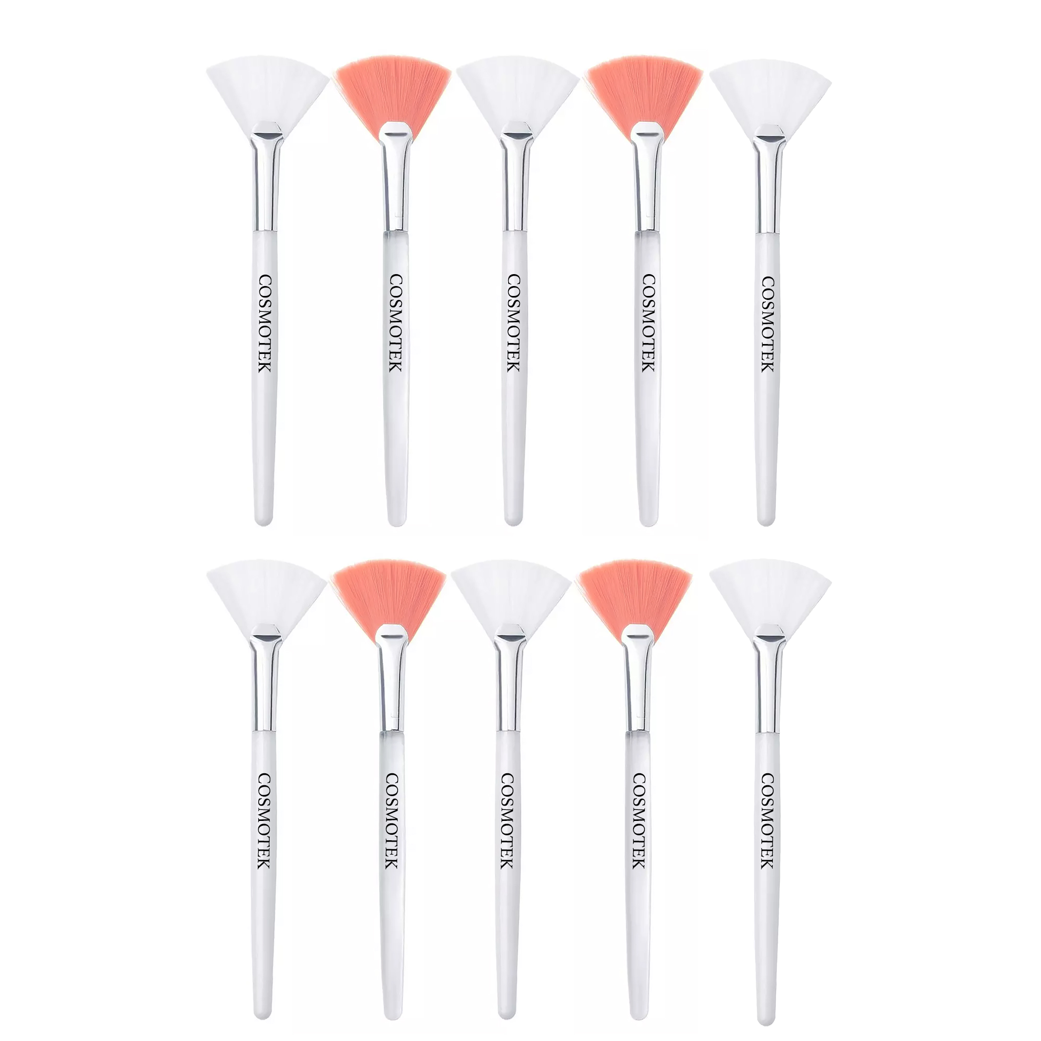 10 Pieces Fan Brushes Facial Applicator Brush Soft Fan Brushes Acid Applicator Brush Cosmetic Makeup Applicator Tools for Mud Cream