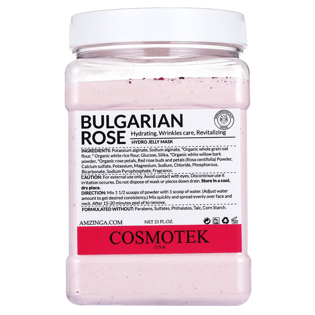 Bulgarian Rose - Jelly Mask For Facial Skin Care, Natural Gel Hydro Face Masks, Professional Peel Off Hydro Jelly Mask, Moisturizing, Revitalizing & Hydrating, Mask Powder For Wrinkles & Acne 23FL.OZ