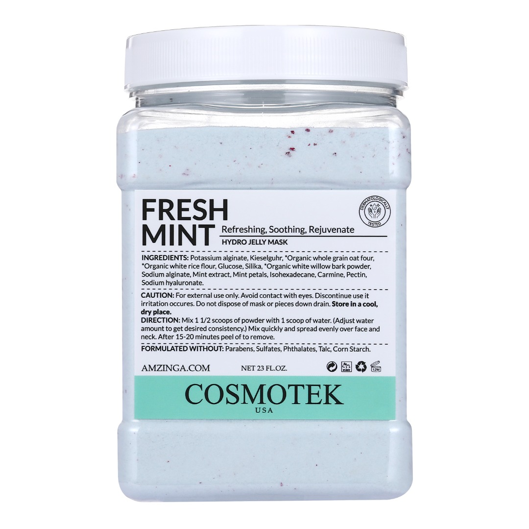 Jelly Mask for Facials Professional -Fresh Mint - Hydro Jelly Mask Powder for Facials, Oil Control, Professional Peel Off Mask for All Skin Types, Age-Defying Properties 23 Fl Oz Jar Face Mask Skin Care