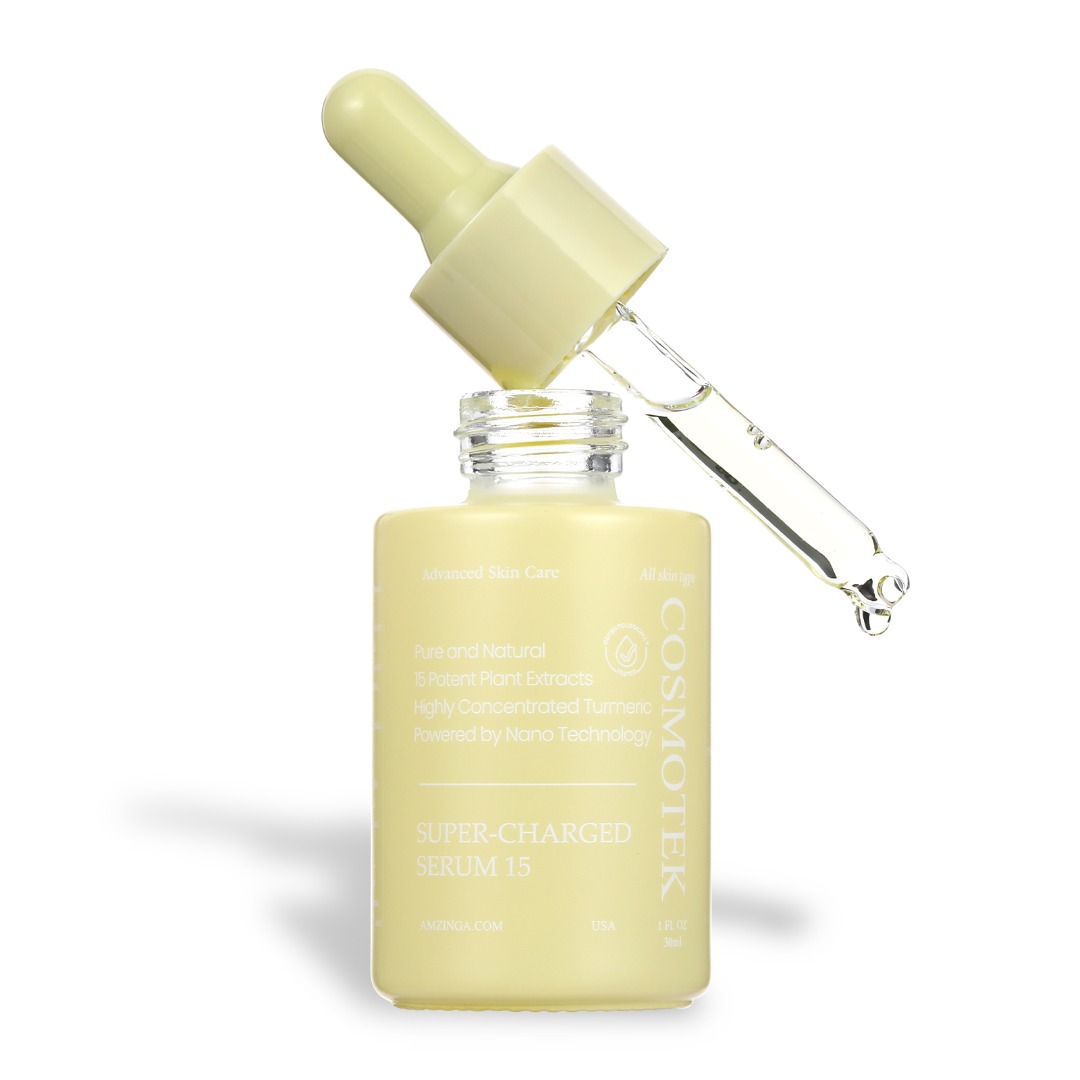Super Charged Face Serum 15 - 15 Potent Plant Extracts, Highly Concentrated Tumeric, Powered by Nano Technology.