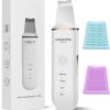 Skin Scrubber Face Skin Spatula Facial Scrubber Spatula for Deep Cleansing Blackhead Remover Pore Cleaner with 4 Modes (White)