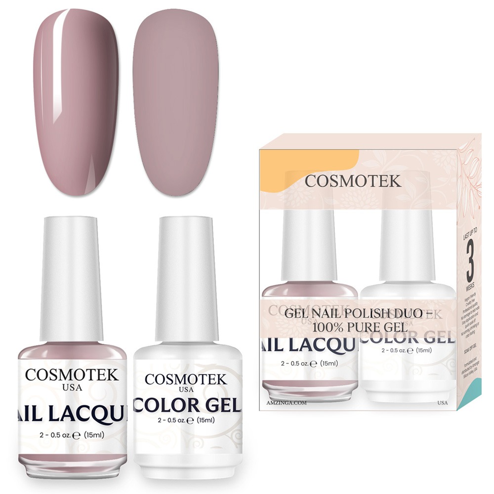 Martini #bca1a6 Nail Polish Set | Professional-Use Gel & Lacquer Duo by Cosmotek USA, Ideal for Salons, Nail Technicians, and Long-Lasting Wear