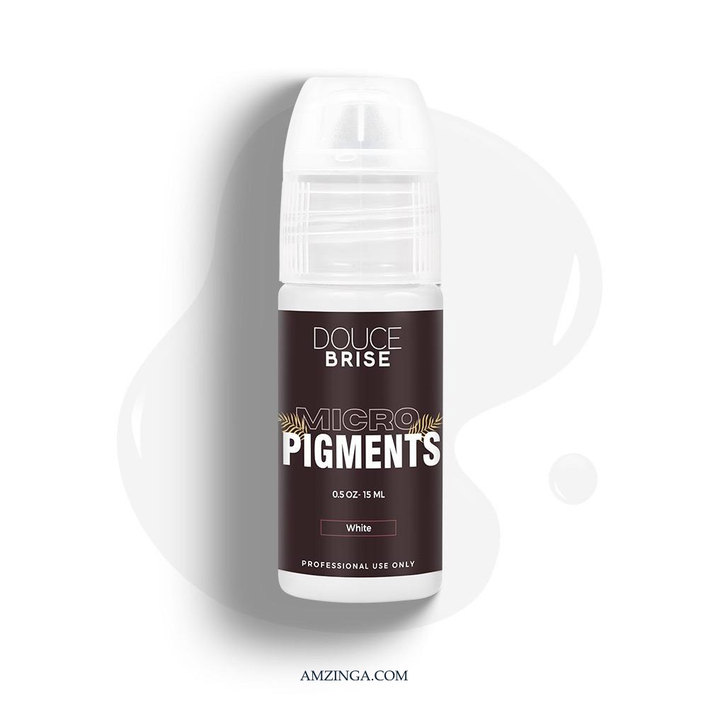 White Micro Pigment – DOUCE BRISE 15ml | Professional Use Permanent Makeup Highlight & Mixing Ink | PMU Pigment for Lightening, Lip Correction, Areola | Cosmetic Tattoo Supply | USA Made | Vegan Formula