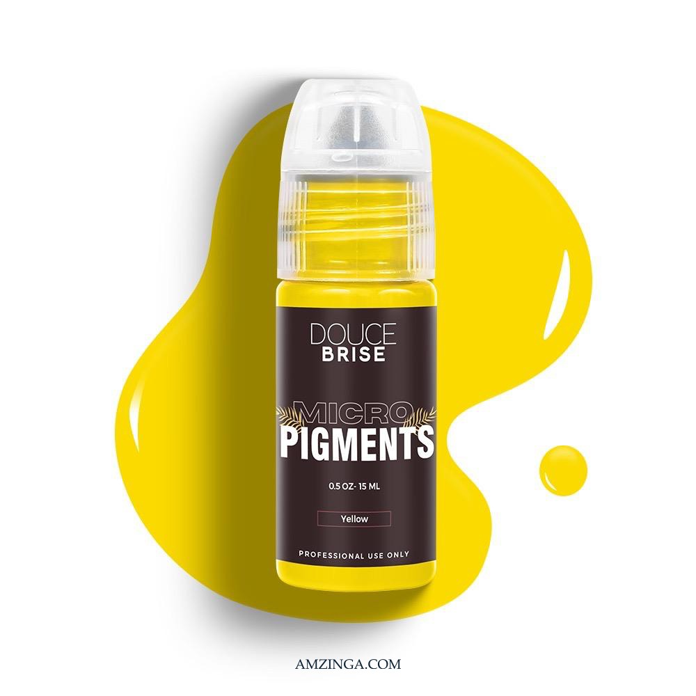 Yellow Micro Pigment – DOUCE BRISE 15ml | Professional Use PMU Tattoo Ink for Color Correction, Warmth Adjustment, Areola, Lip Neutralizing | Permanent Makeup Pigment | Vegan Formula | Made in USA