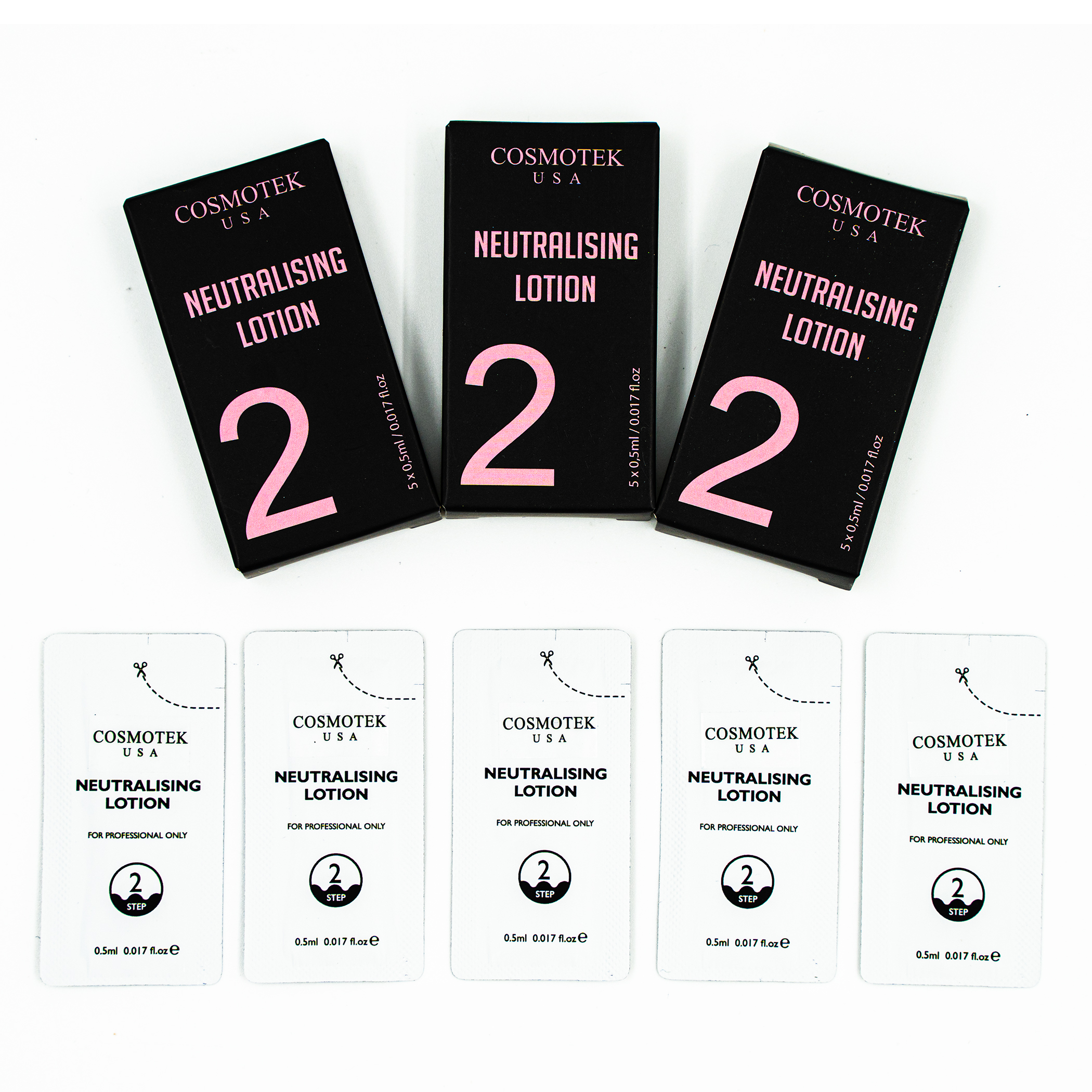 Lash Lift Kit,Separate Steps Products for Salon or at Home Step 2 – Neutralising Lotion (Set of 3)