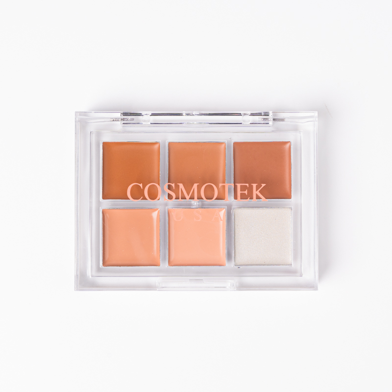 6 Colors Correcting Concealer Palette, Makeup Cream Contour Palette , Contouring Foundation Highlighting Concealer Palette For Conceals Dark Circles, Redness, Acne, Blemish – #2