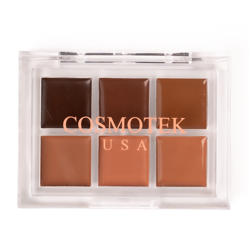 6 Colors Correcting Concealer Palette, Makeup Cream Contour Palette , Contouring Foundation Highlighting Concealer Palette for Conceals Dark Circles, Redness, Acne, Blemish - #3