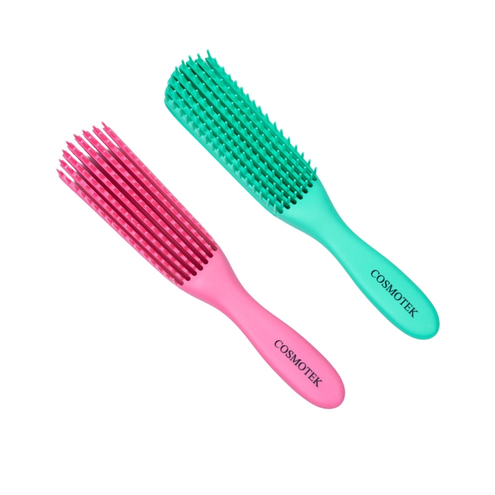 2 Pack Detangler Brush for Natural Hair, Afro America/African Hair Textured 3a to 4c Kinky Wavy/Curly/Coily/Wet/Dry/Oil/Thick/Long Hair, Exfoliating Your Scalp for Beautiful