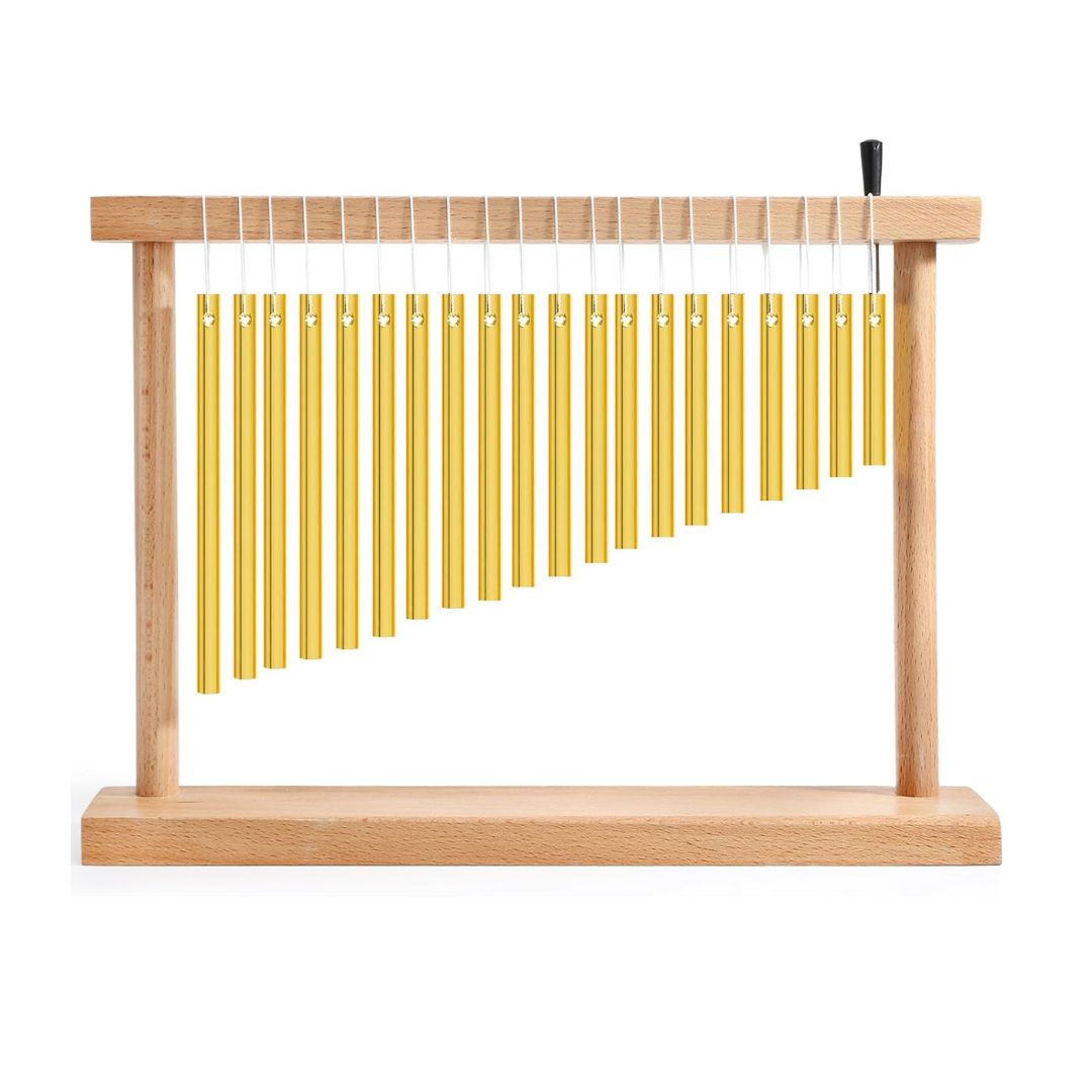 20-Note Bar Chime for Head Spa, Relaxing Wind Chime with Mallet – Tabletop Percussion Instrument for Meditation & Therapy