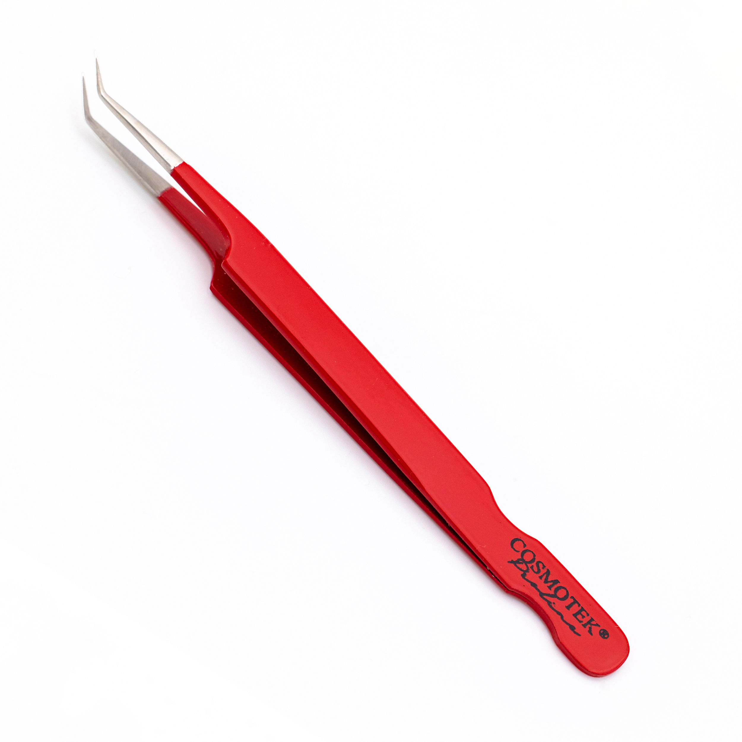Lash Tweezers For Eyelash Extensions Fiber Tip Lash Tweezers Fine Angle Lash Extension Tweezers Volume Lash Tweezers Stainless Steel - RED