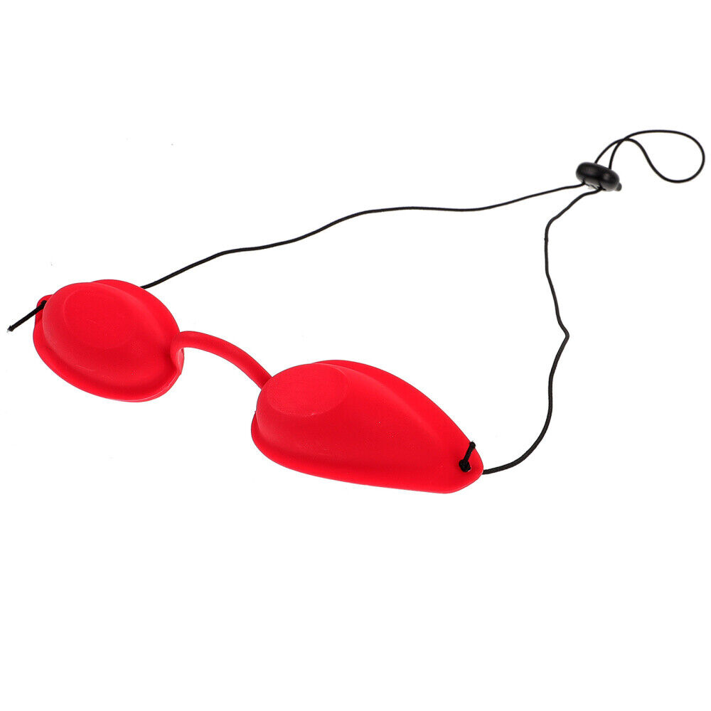 Sunnies Flexible Tanning Bed Goggles UV Eye Protection Glasses (RED), for facial, FDA Compliant,