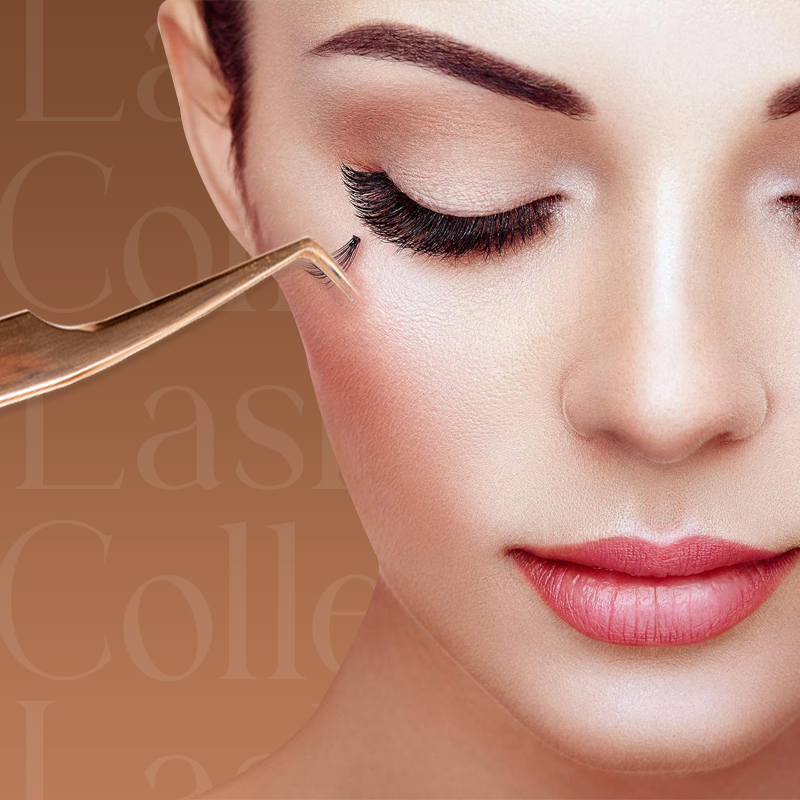 Lash Tweezers For Eyelash Extensions 45 Degrees Tweezers For Making Volume And Classic Fans 1 PCS Professional Individual Lashes Tweezer Metal Gold