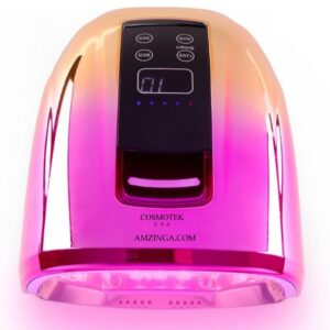 Cordless UV LED Nail Lamp 90W, Rechargeable UV Light for Gel Nails with Metal Base, Auto Sensor and 4 Timer Settings, Salon Quality UV Nail Light