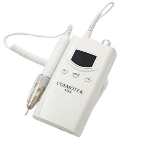 Cosmotek 2-in-1 Smart Brushless Nail Drill Machine – 35K RPM | Quiet, Ultra Smooth, Vibration-Free | Portable & Desktop E-File with Smart Charging Docking System - White