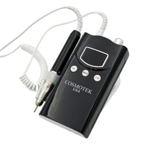 Cosmotek 2-in-1 Smart Brushless Nail Drill Machine – 35K RPM | Quiet, Ultra Smooth, Vibration-Free | Portable & Desktop E-File with Smart Charging Docking System - Black