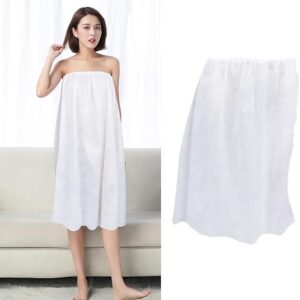 10PCS – Disposable Spa Wrap Adjustable Non-Woven Bath Wrap Bathrobe Sauna Bath Skirt Sweat Steaming Robes for Women Salon Spa