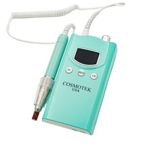 Cosmotek 2-in-1 Smart Brushless Nail Drill Machine – 35K RPM | Quiet, Ultra Smooth, Vibration-Free | Portable & Desktop E-File with Smart Charging Docking System – Mermaid