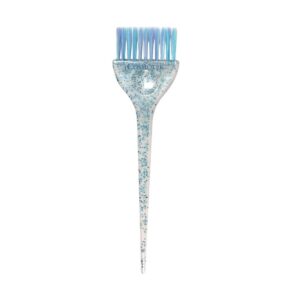 Hair Color Brush – Glitter Handle Brushes for Hair Coloring, Highlighting & Tint Application – Soft Feather Bristle Hair Dye Tools (3.5” x 11”) – Blue