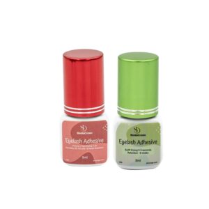 BonitaCrown Professional Lash Glue Duo – Fast Dry Eyelash Extension Adhesive & Sensitive Lash Glue 5ml