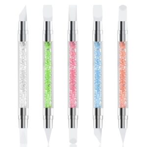 5PCS Dual-Tipped Silicone Nail Art Sculpture Pens | Acrylic Gel & Resin Design Tools