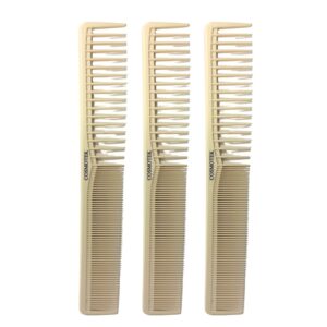 2 PCS Professional Hair Styling Comb with Fine & Wide Teeth – Classic Salon Comb for Detangling, Sectioning, Grooming & Teasing