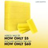 Disposable Foot Scrubber Sponge Pads Pedicure Pumice Stone for Feet Callus Remover Medium Coarse Yellow 40Pcs
