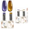 Cosmotek Cat Eye Duo Gel Set: Amethyst & Amber Glow                       Cosmotek Cat Eye Duo Gel Set - CTK-D04 – Premium Magnetic Gel Polish with Royal Purple & Golden Amber Shimmer (2 x 15ml)